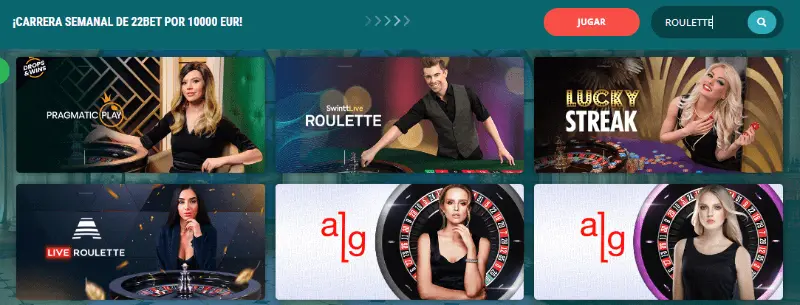 22bet colombia: juegos de mesa