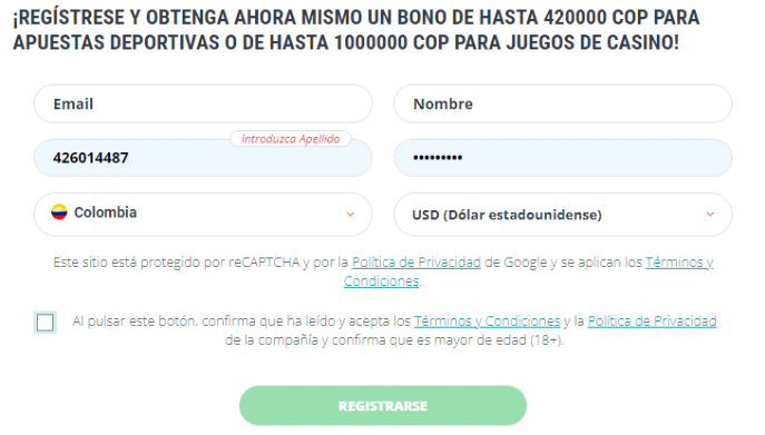22bet registro