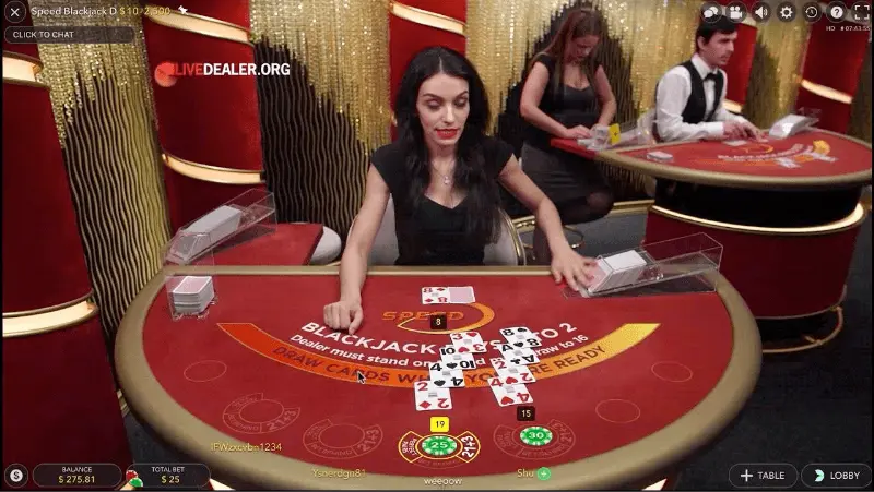 Blackjack en vivo