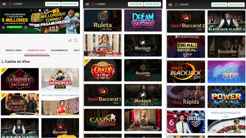 Casino en vivo zamba