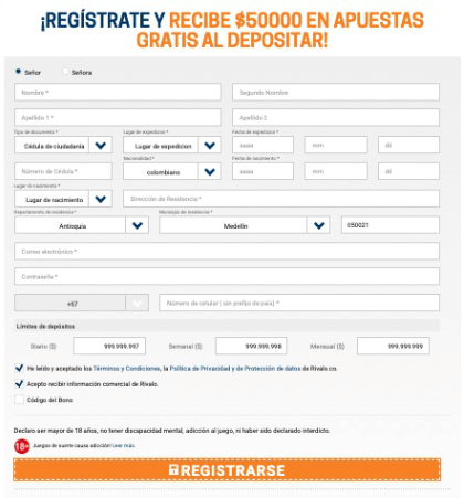 Rivalo registro