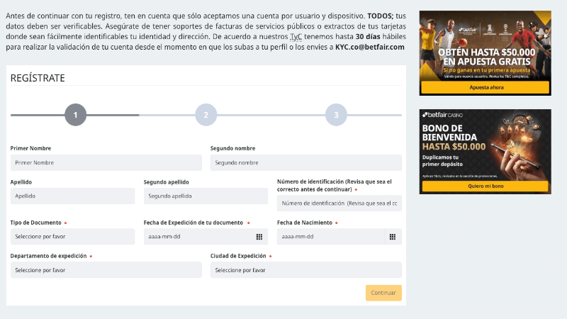betfair casino registro