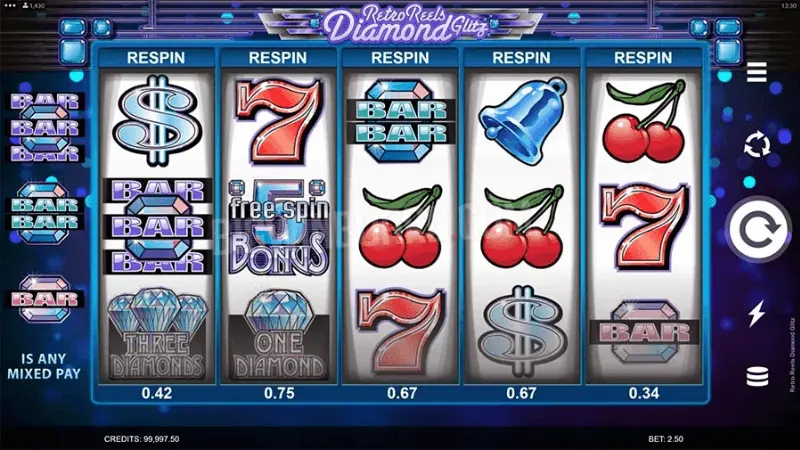 Microgaming: Retro reels diamonds glitz