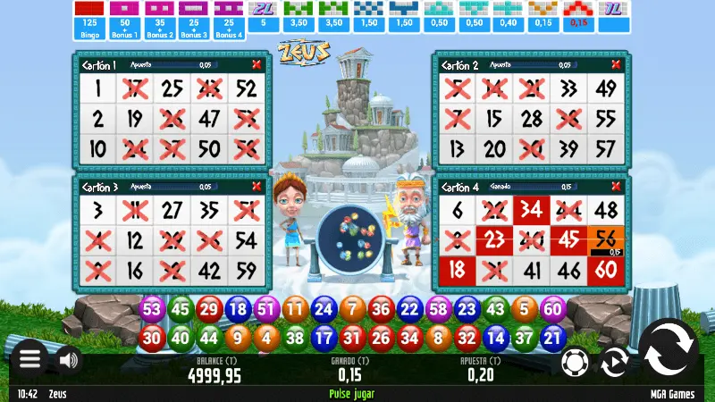 MGA: zeus bingo