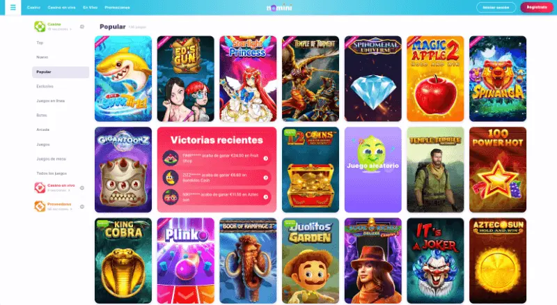 nomini casino: tragamonedas